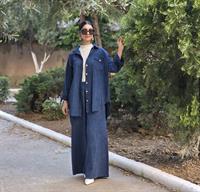  keten rahat salaş pantolon lacivert