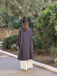  keten salaş hırka antrasit