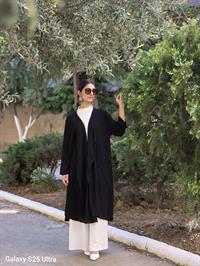  keten salaş hırka siyah