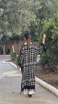  otantik kimona ekru zigzak