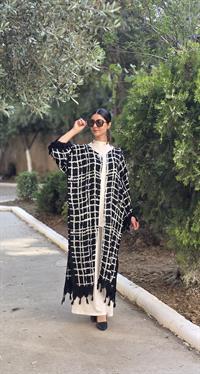  otantik kimona ekru zigzak