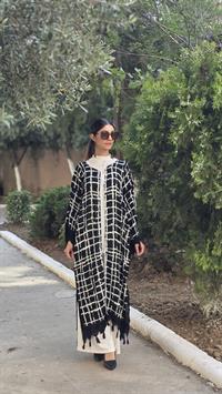  otantik kimona ekru zigzak