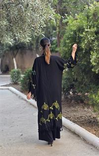  otantik kimona siyah yeşil