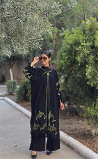  otantik kimona siyah yeşil