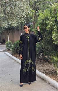  otantik kimona siyah yeşil