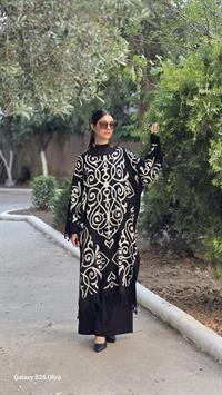  otantik önü kapalı kimona ekru siyah