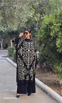  otantik önü kapalı kimona ekru siyah