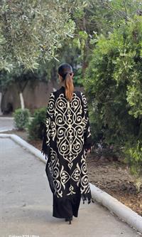  otantik önü kapalı kimona ekru siyah