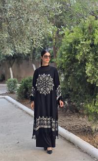  otantik önü kapalı kimona siyah ekry