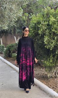  otantik önü kapalı kimona siyah pembe