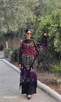  otantik önü kapalı kimona siyah renkli