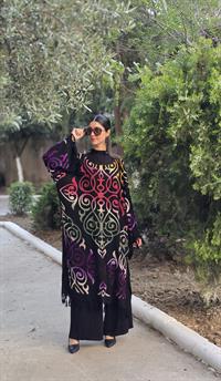  otantik önü kapalı kimona siyah renkli