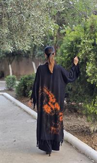  otantik önü kapalı kimona turuncu