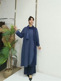 Atkılı Ferace Mavi Lacivert