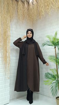 Atkılı Ferace Kahve Ekose 