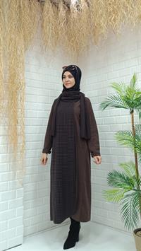 Atkılı Ferace Kahve Ekose 