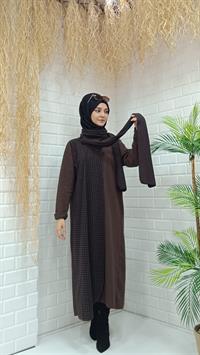 Atkılı Ferace Kahve Ekose 