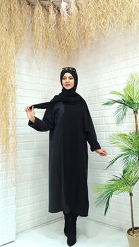 Atkılı Ferace Antrasit Siyah