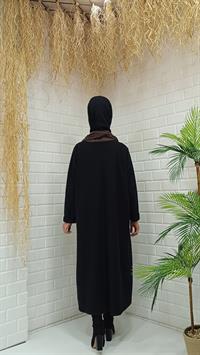 Atkılı Ferace Siyah Kahve