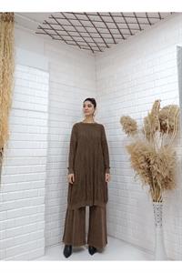 Basic Bisiklet Yaka Salaş Tunik