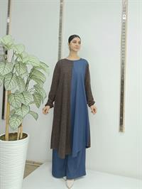 Beli Lastikli Salaş Pantalon Mavi