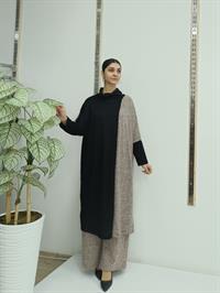 Beli Lastikli Salaş Pantalon Vizon