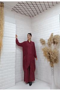 Çapraz  Cep Detaylı Salaş Tunik