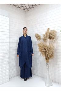 Çapraz  Cep Detaylı Salaş Tunik