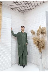 Çapraz  Cep Detaylı Salaş Tunik