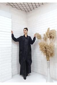 Çapraz  Cep Detaylı Salaş Tunik