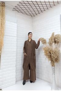 Çapraz  Cep Detaylı Salaş Tunik