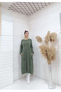 Cepli Bisiklet Yaka Uzun Salaş Tunik