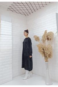 Cepli Bisiklet Yaka Uzun Salaş Tunik