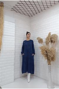 Cepli Bisiklet Yaka Uzun Salaş Tunik