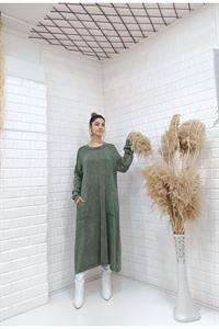 Cepli Bisiklet Yaka Uzun Salaş Tunik