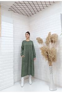 Cepli Bisiklet Yaka Uzun Salaş Tunik