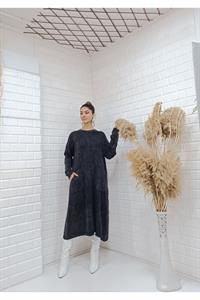 Cepli Bisiklet Yaka Uzun Salaş Tunik