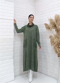 Degaje Elbise Haki Yeşil