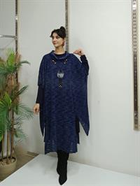 Degaje Yaka Tarz Panço Lacivert