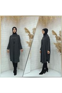 Degaje Yaka Düz Yarasa Kol Tunik