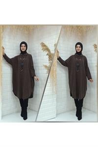 Degaje Yaka Düz Yarasa Kol Tunik