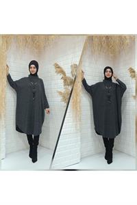 Degaje Yaka Düz Yarasa Kol Tunik