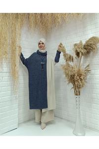 Degaje Yaka Yarasa Kol Yün Tunik