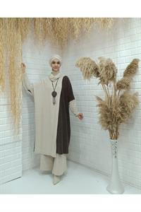 Degaje Yaka Yarasa Kol Yün Tunik