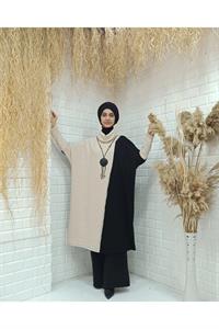 Degaje Yaka Yarasa Kol Yün Tunik