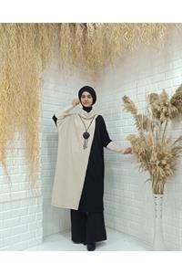 Degaje Yaka Yarasa Kol Yün Tunik