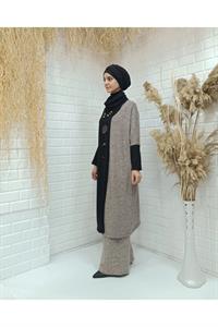 Degaje Yaka Yarasa Kol Yün Tunik