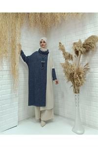 Degaje Yaka Yarasa Kol Yün Tunik