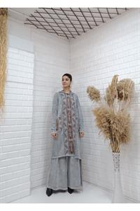 Etnik Kapşonlu Cep Detaylı Tunik