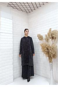 Etnik Kapşonlu Cep Detaylı Tunik